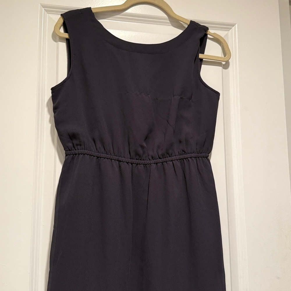 Elegant Grey/purple Sleeveless Dress
